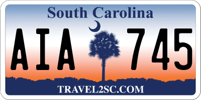 SC license plate AIA745