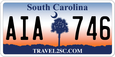 SC license plate AIA746