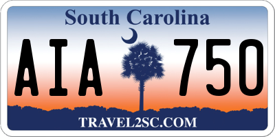 SC license plate AIA750