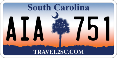 SC license plate AIA751