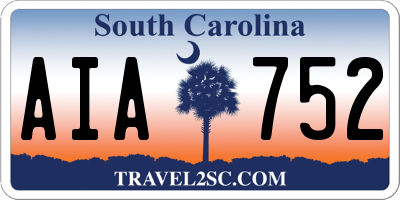 SC license plate AIA752