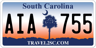 SC license plate AIA755