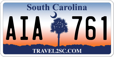 SC license plate AIA761