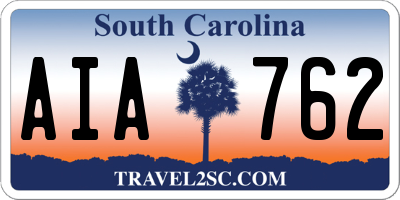 SC license plate AIA762