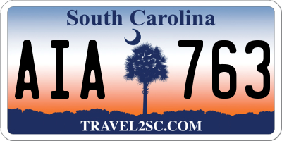 SC license plate AIA763