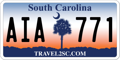 SC license plate AIA771