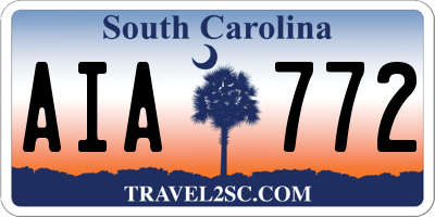SC license plate AIA772