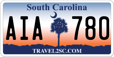 SC license plate AIA780