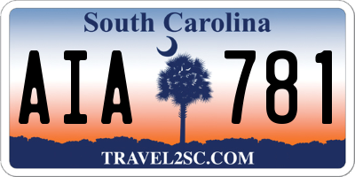 SC license plate AIA781