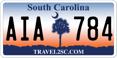 SC license plate AIA784