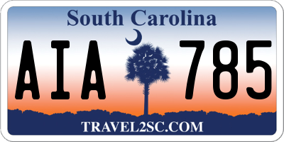 SC license plate AIA785