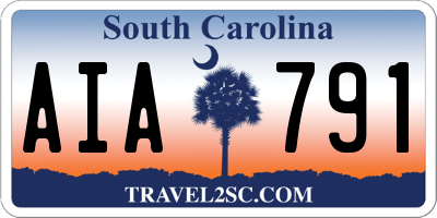 SC license plate AIA791