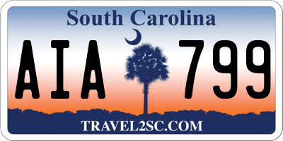 SC license plate AIA799