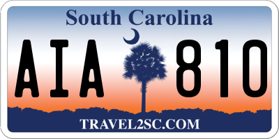 SC license plate AIA810