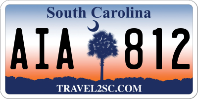 SC license plate AIA812