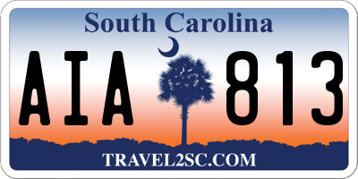 SC license plate AIA813