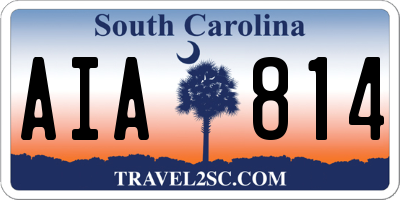 SC license plate AIA814