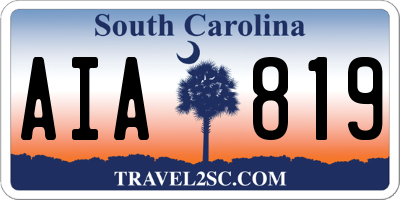 SC license plate AIA819