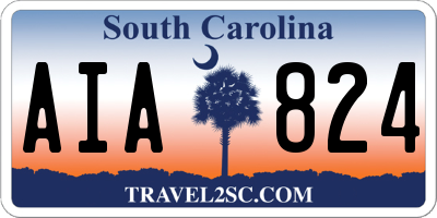 SC license plate AIA824
