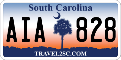 SC license plate AIA828