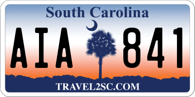 SC license plate AIA841