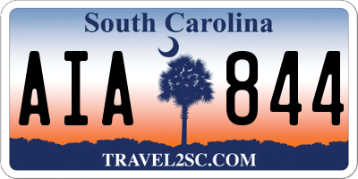 SC license plate AIA844