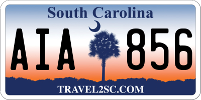 SC license plate AIA856