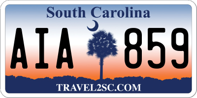 SC license plate AIA859