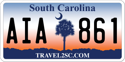 SC license plate AIA861