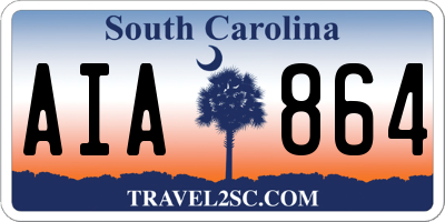 SC license plate AIA864