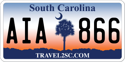 SC license plate AIA866