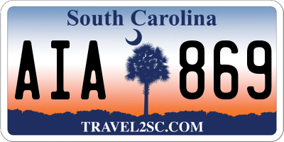 SC license plate AIA869