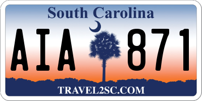 SC license plate AIA871