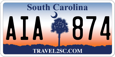 SC license plate AIA874