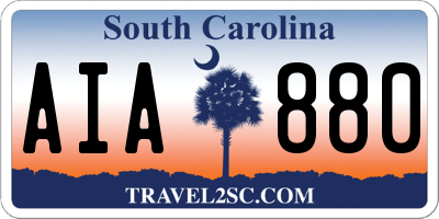 SC license plate AIA880