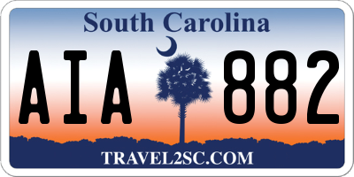 SC license plate AIA882