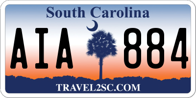 SC license plate AIA884