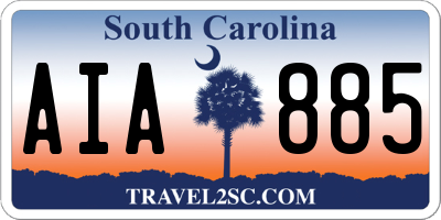 SC license plate AIA885