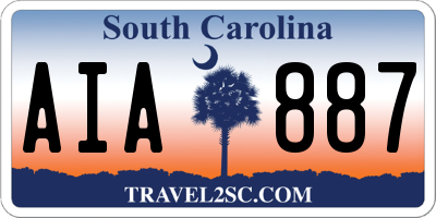 SC license plate AIA887