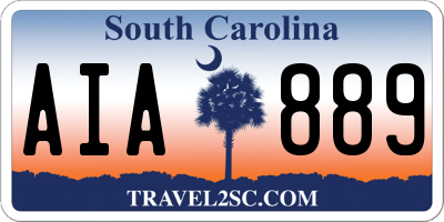 SC license plate AIA889