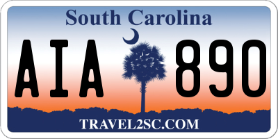 SC license plate AIA890