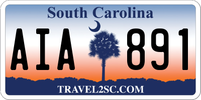 SC license plate AIA891