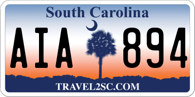 SC license plate AIA894