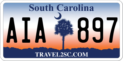 SC license plate AIA897