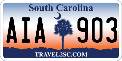 SC license plate AIA903