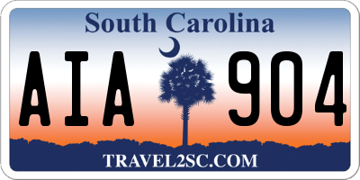 SC license plate AIA904