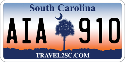 SC license plate AIA910