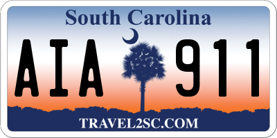 SC license plate AIA911