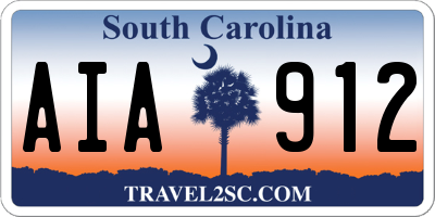 SC license plate AIA912