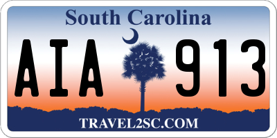 SC license plate AIA913